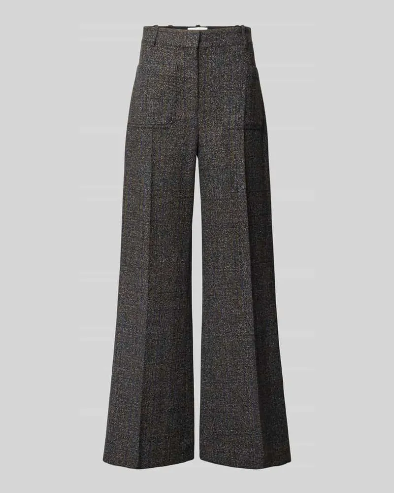Victoria Beckham Relaxed Fit Stoffhose mit Woll-Anteil Dunkelgrau