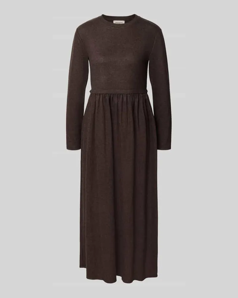 Max Mara Fit and Flare Freizeitkleid aus Viskose-Mix Modell 'VETTURA Mittelbraun