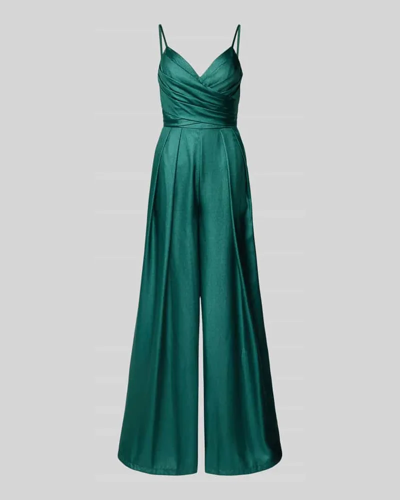 Unique Regular Fit Jumpsuit mit Spaghetti-Trägern Dunkelgruen