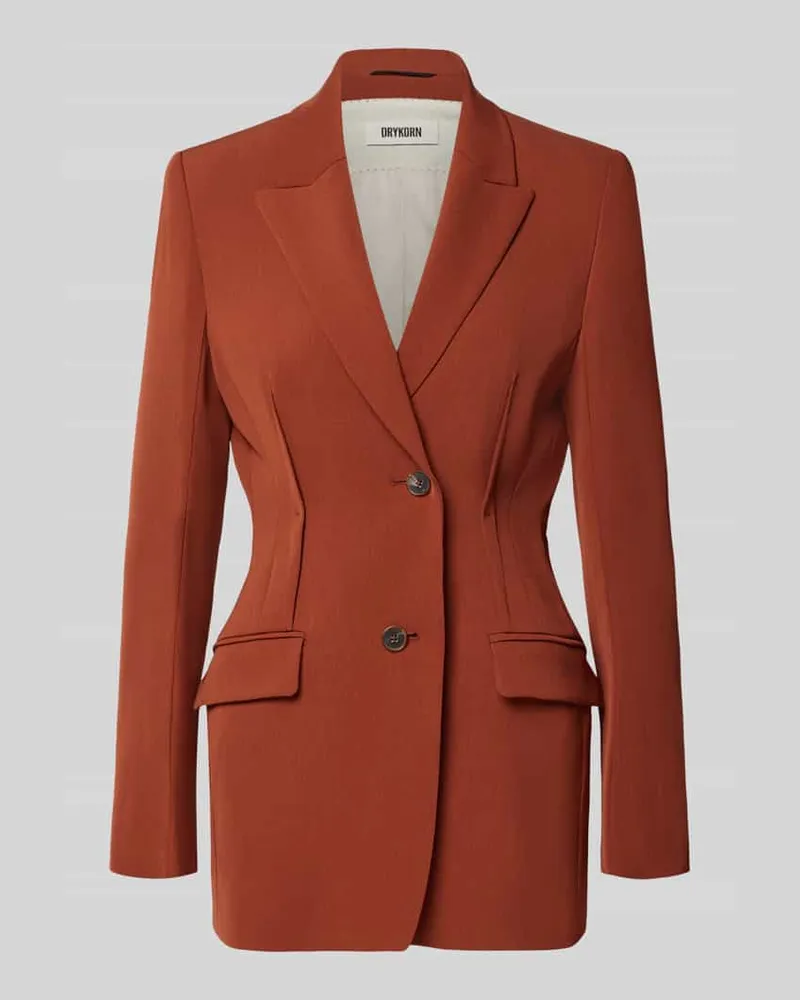 Drykorn Blazer mit Reverskragen Modell 'Brokley Rostrot