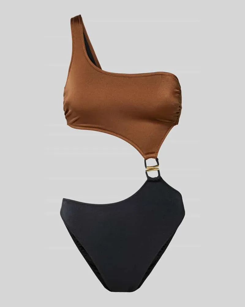 Marie Jo Badeanzug im One-Shoulder-Look Modell 'HELLO SUNSET Mittelbraun