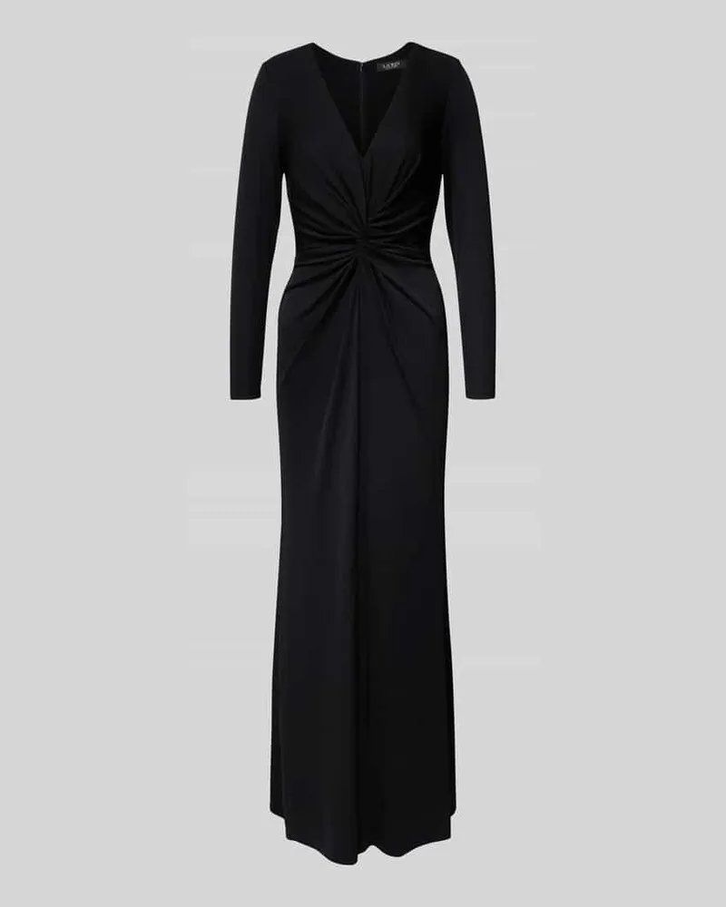 Ralph Lauren Abendkleid mit V-Ausschnitt Modell 'NADIRA Black