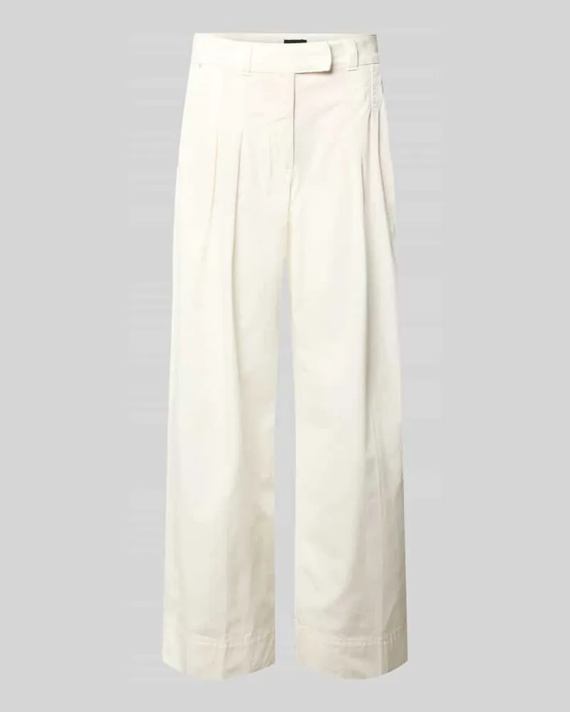 HUGO BOSS Wide Leg Chino aus Baumwoll-Mix Modell 'C_Tanjura5-D Offwhite
