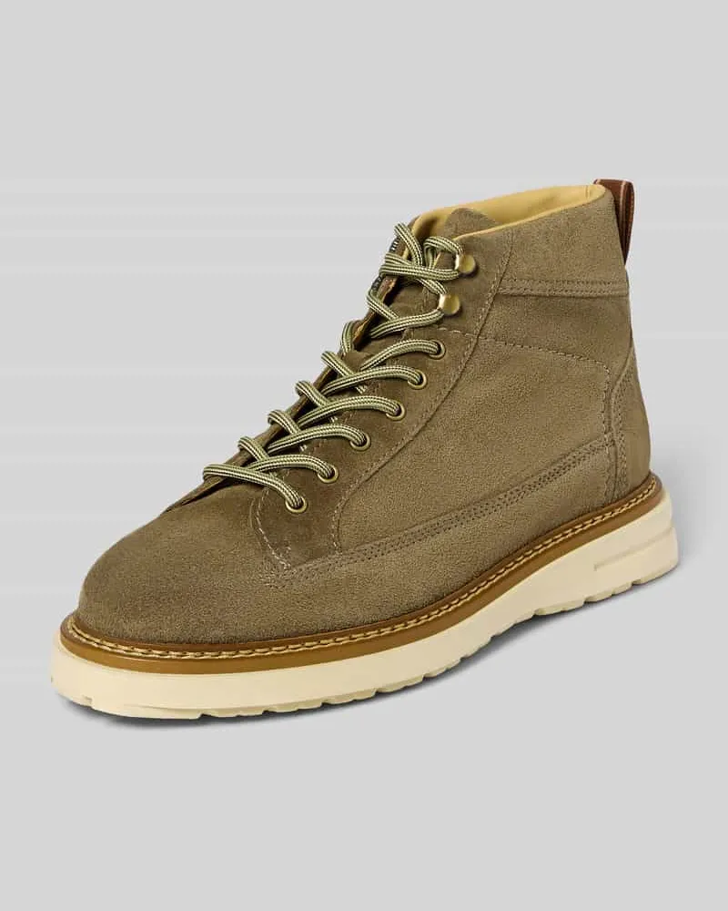 Gant Schnürschuhe mit strukturierter Sohle Modell 'Hillprep Oliv