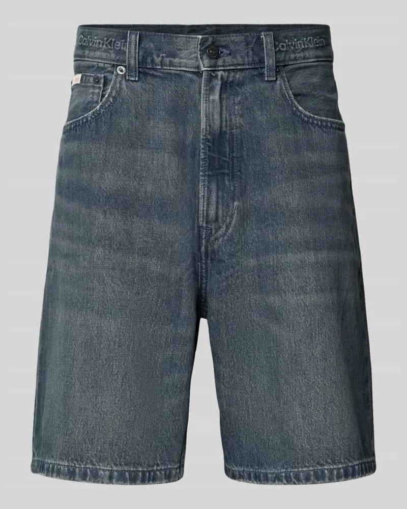 Calvin Klein Loose Fit Jeansshorts aus reiner Baumwolle Mittelgrau