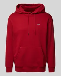 Tommy Hilfiger Regular Fit Hoodie mit Label-Stitching Rot