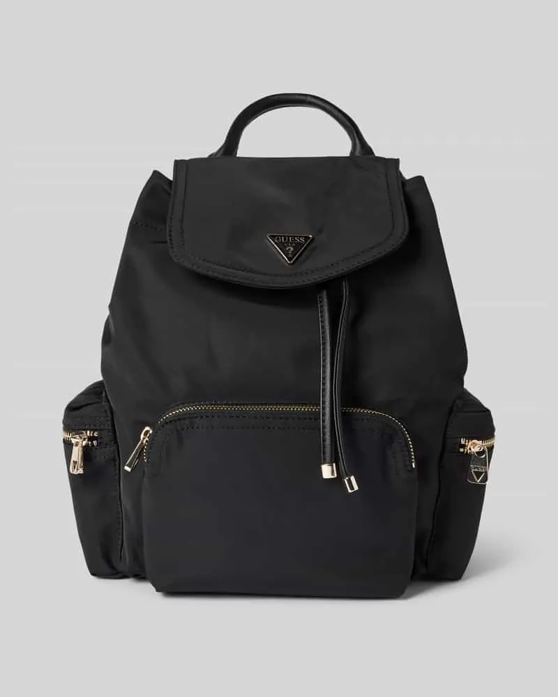 Guess Rucksack mit Label-Applikation Modell 'ECO GEMMA Black