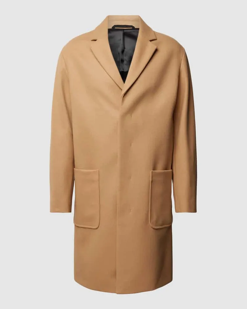 Calvin Klein Mantel mit Reverskragen Camel