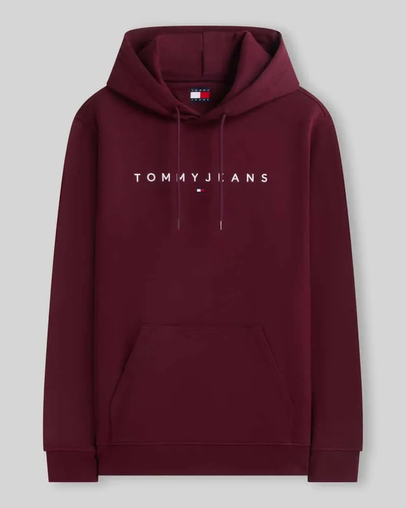 Tommy Hilfiger Regular Fit Hoodie mit Logo-Schriftzug Bordeaux