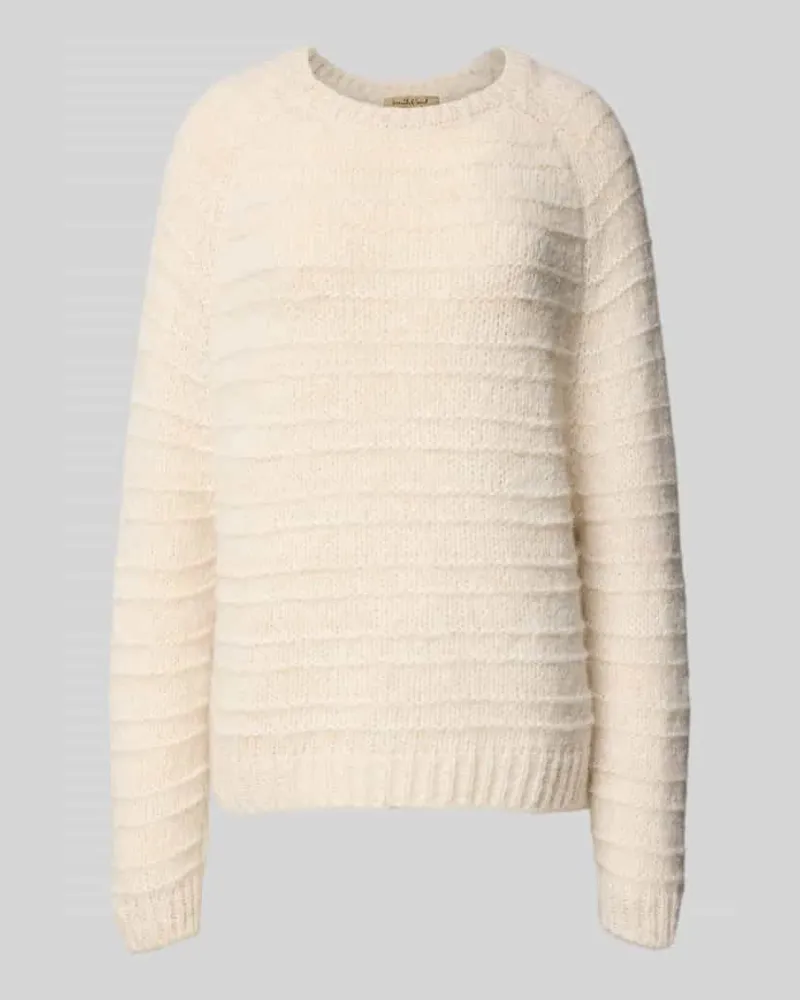 Smith & Soul Strickpullover mit Strukturmuster und Rundhalsausschnitt Beige