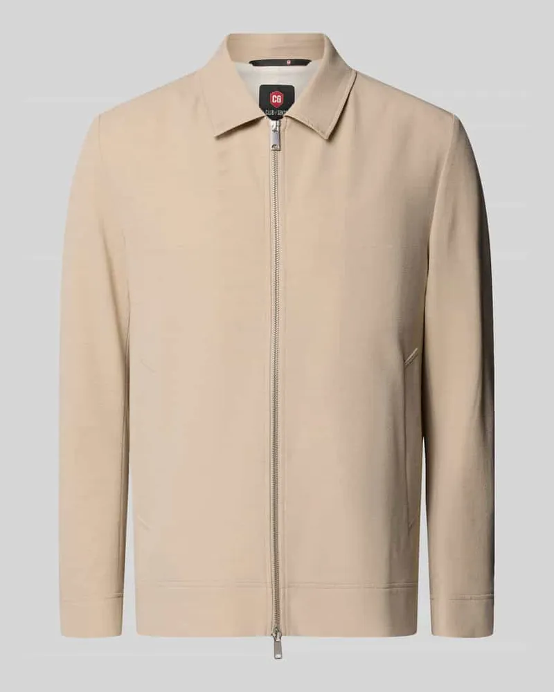 CG Jacke mit Zweiwege-Reißverschluss und Eingrifftaschen Beige