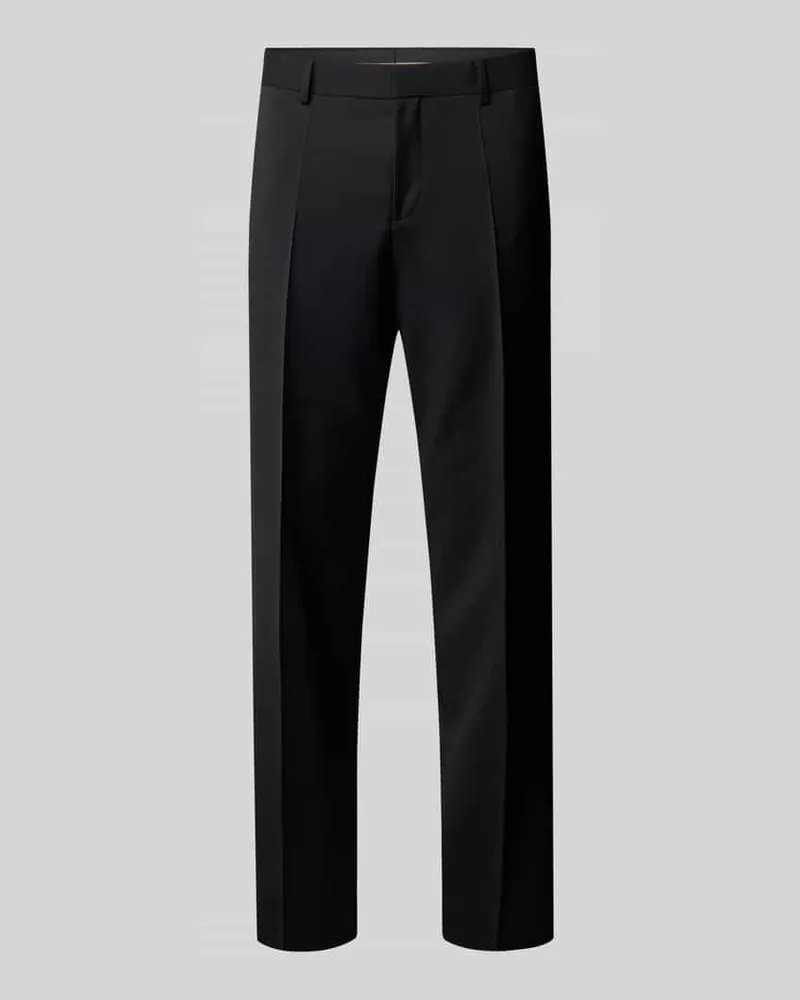 HUGO BOSS Regular Fit Anzughose mit Bügelfalten Modell 'Genius Black