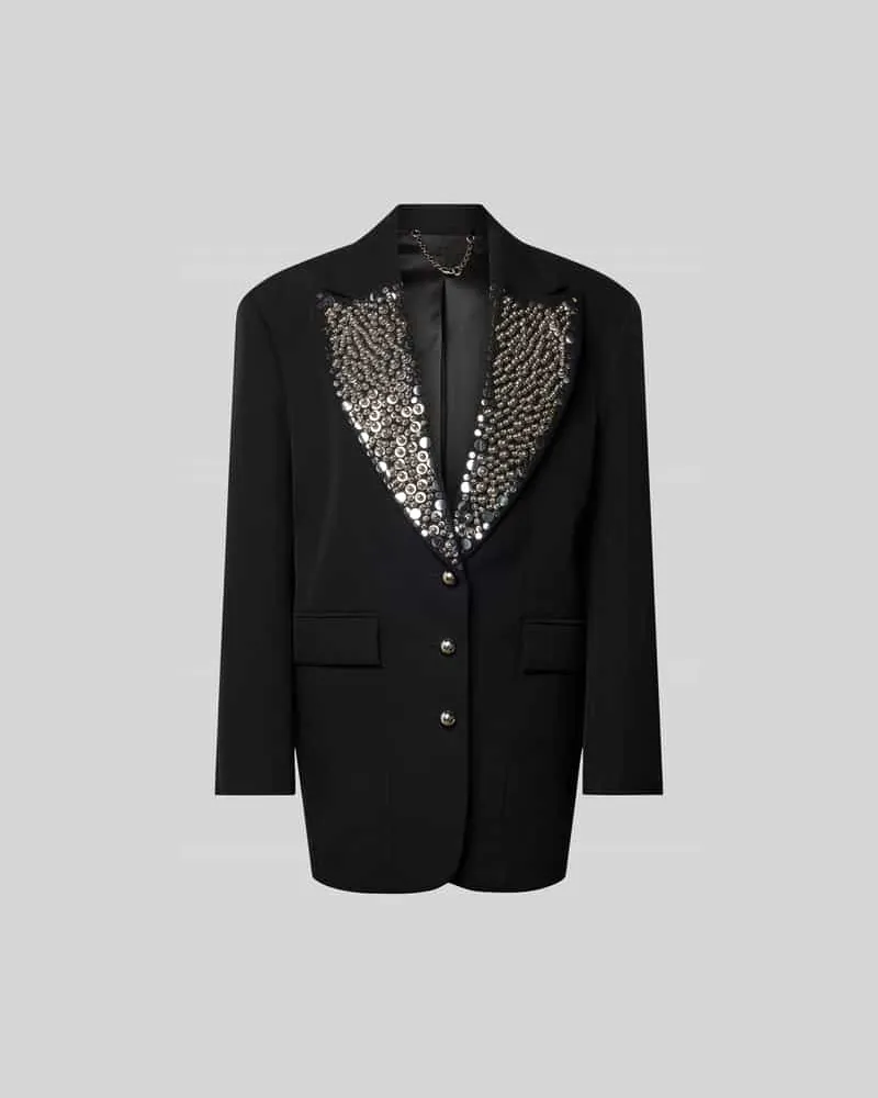 Paco Rabanne Blazer mit Pattentaschen Black