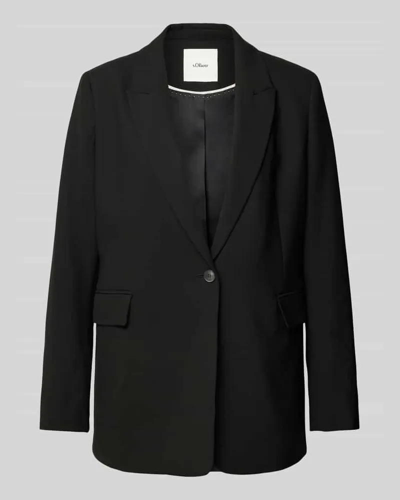 S.Oliver Blazer aus Viskosemischung Black