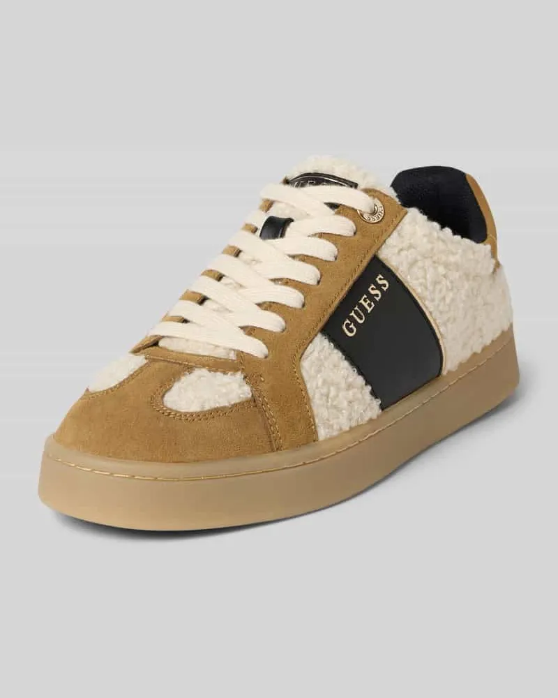 Guess Sneaker mit Teddyfell-Besatz Modell 'JRONE9 Beige