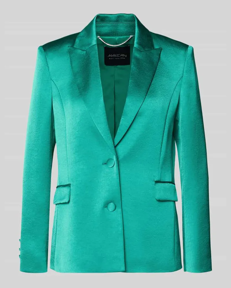 Marc Cain Slim Fit Blazer mit Reverskragen und Pattentaschen Smaragd