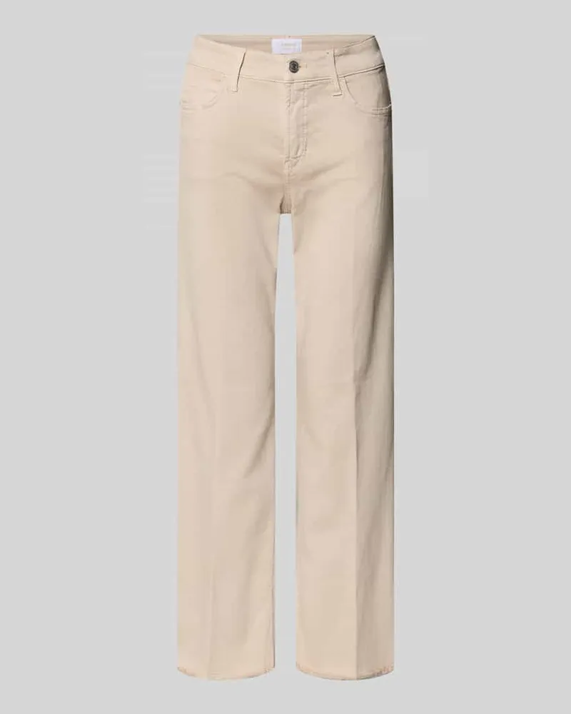 Cambio Jeans mit Fransen Modell 'FRANCESCA Sand