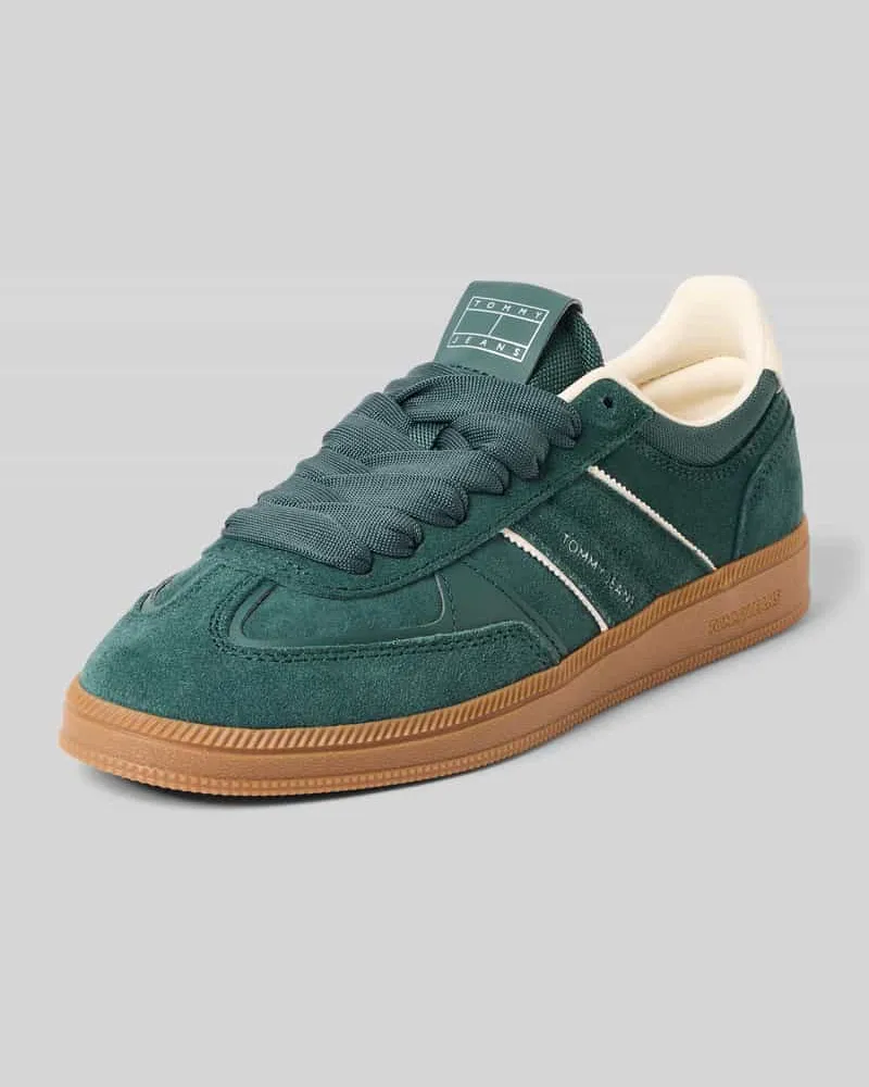 Tommy Hilfiger Low Top Sneaker aus echtem Rindsvelours Dunkelgruen