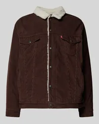 Levi's Sherpa Jacket mit Brustpattentaschen Bordeaux