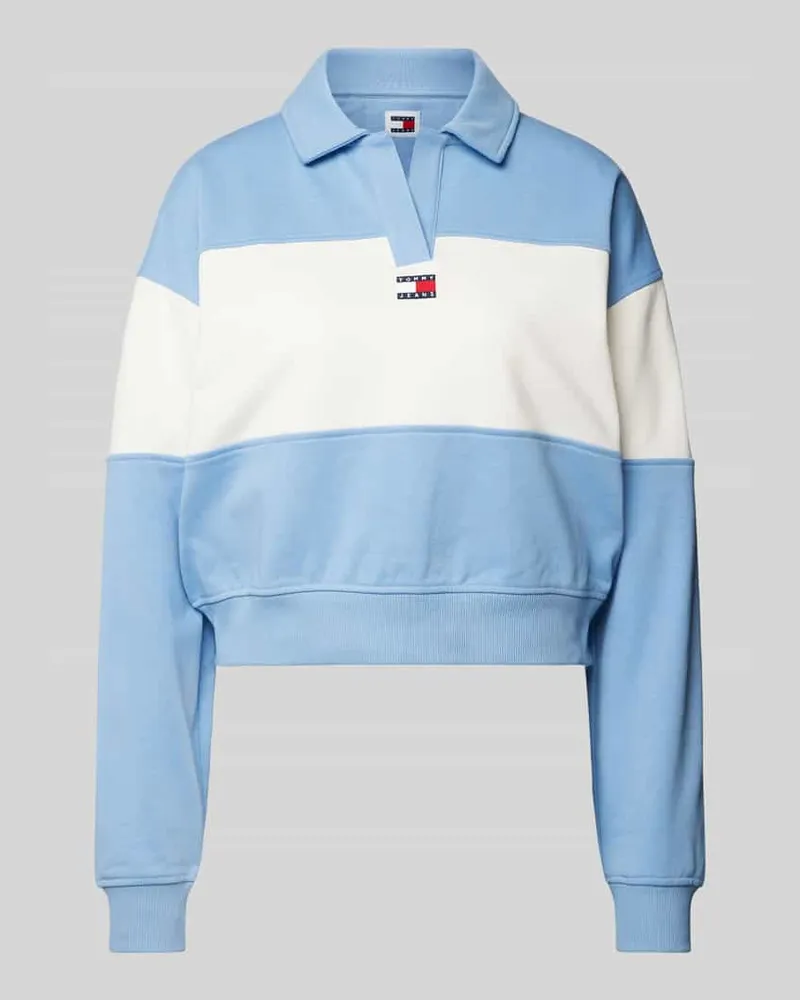 Tommy Hilfiger Sweatshirt mit V-Ausschnitt Ocean