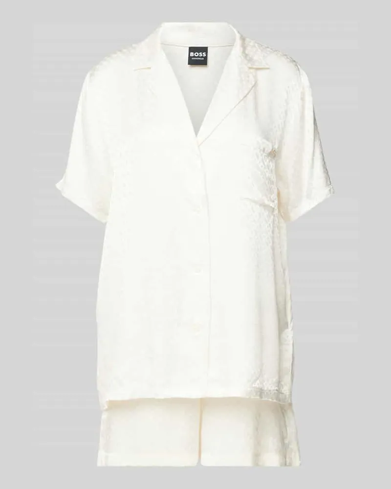 HUGO BOSS Pyjama aus reiner Viskose Offwhite
