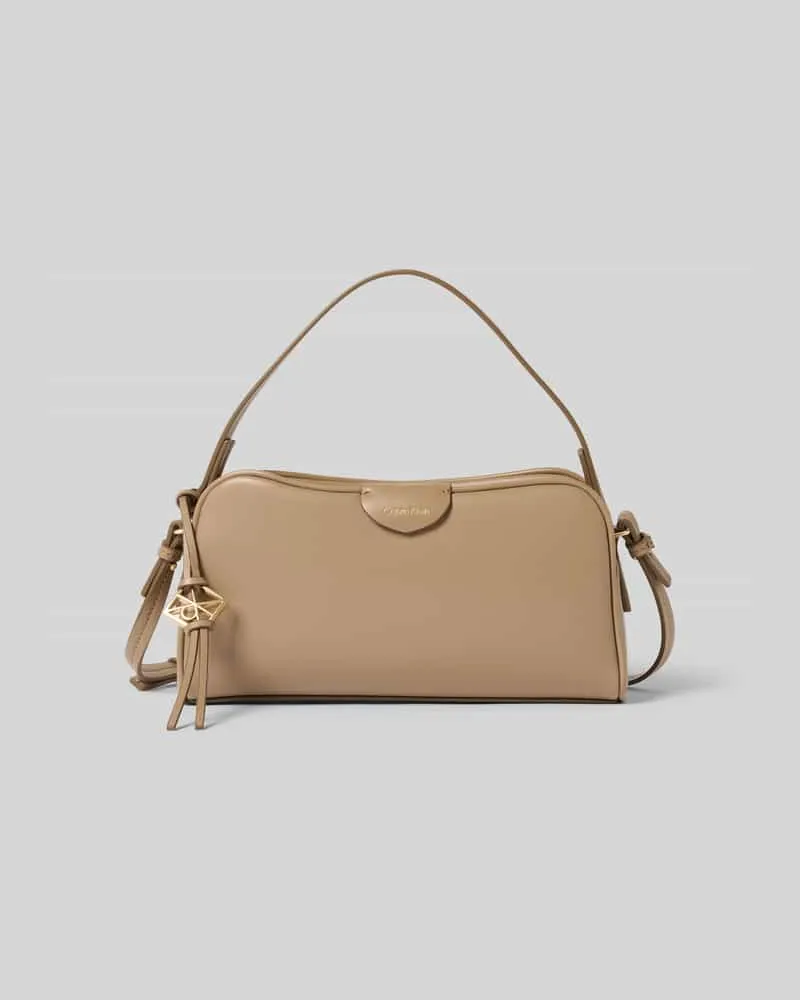 Calvin Klein Handtasche mit Label-Detail und Schulterriemen Beige