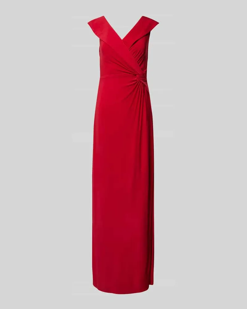 Ralph Lauren Abendkleid mit Knotendetail Modell 'LEONIDAS Rot