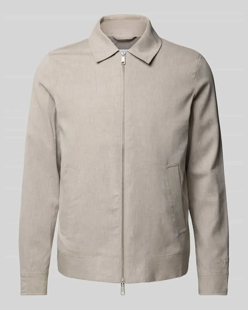 LES DEUX Jacke mit Zweiwege-Reißverschluss Modell 'Como Sand