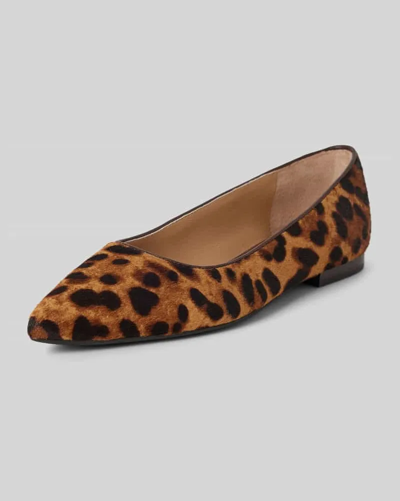 Ralph Lauren Lederballerinas mit strukturierter Sohle Modell 'LONDYN Beige
