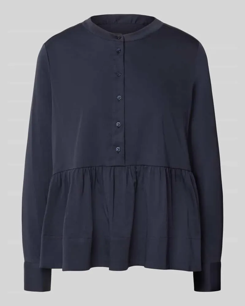 Milano Italy Regular Fit Bluse mit Knopfleiste Marine