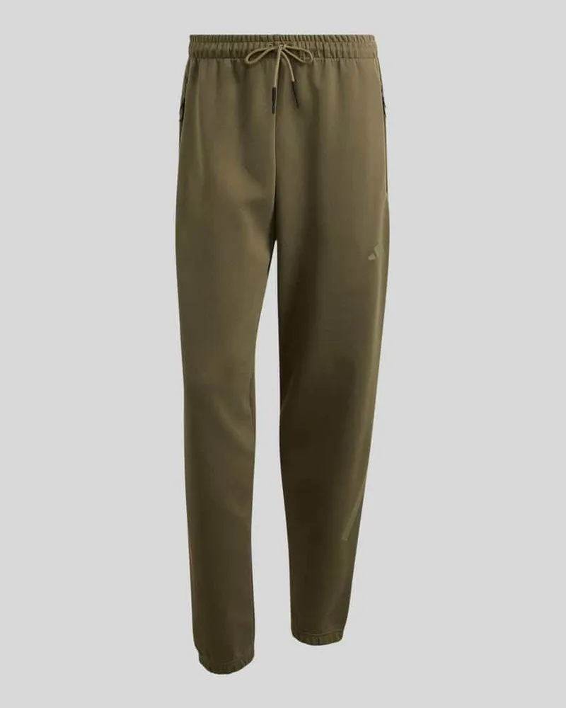adidas Relaxed Fit Sweathose aus Baumwoll-Mix Oliv