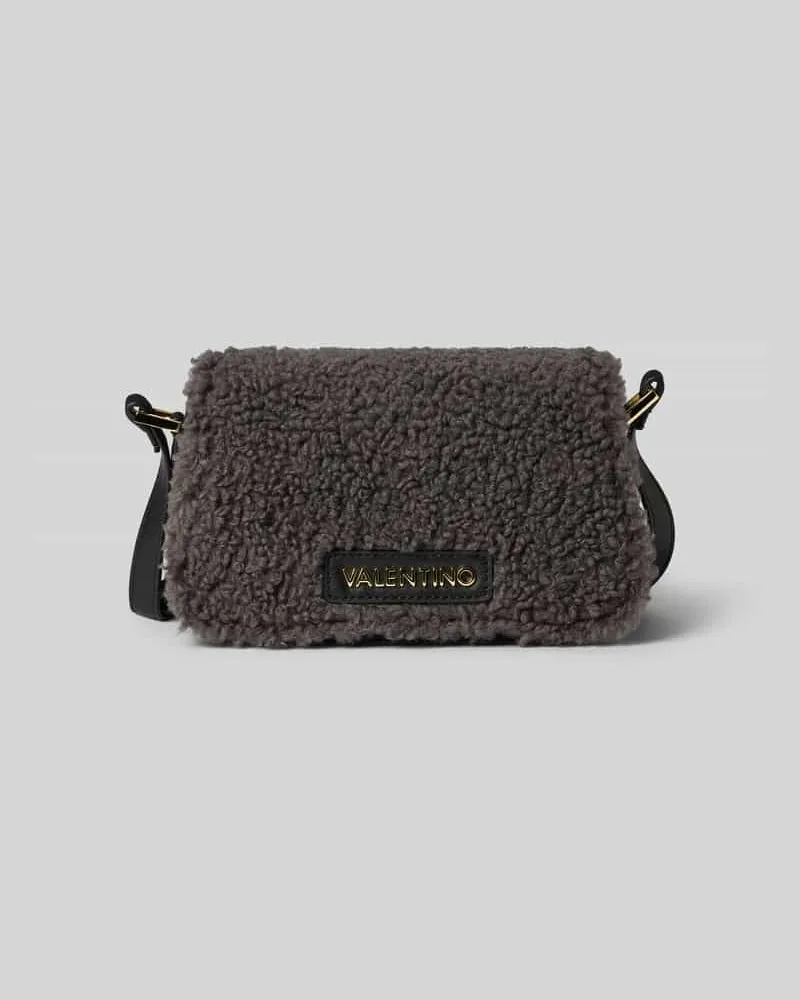 Valentino Bags Umhängetasche mit Teddyfell-Klappe Modell 'ICELAND Black
