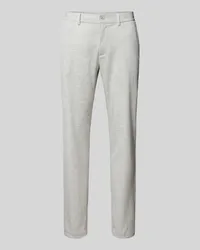 S.Oliver Slim Fit Jogpants aus Stretch-Jersey Hellgrau