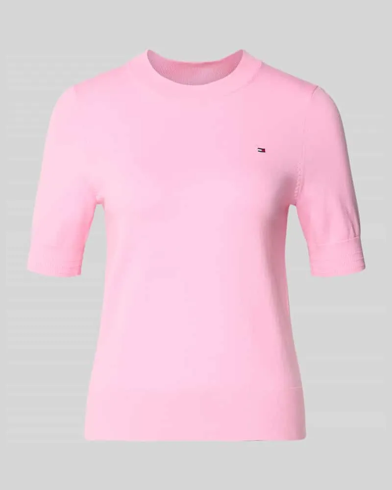 Tommy Hilfiger Regular Fit Strickpullover aus Baumwoll-Mix Hellrosa