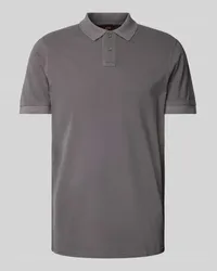 HUGO BOSS Regular Fit Poloshirt mit Label-Print Modell 'Prime Dunkelgrau