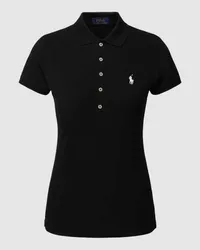 Ralph Lauren Slim Fit Poloshirt mit Logo-Stitching Modell 'JULIE Black