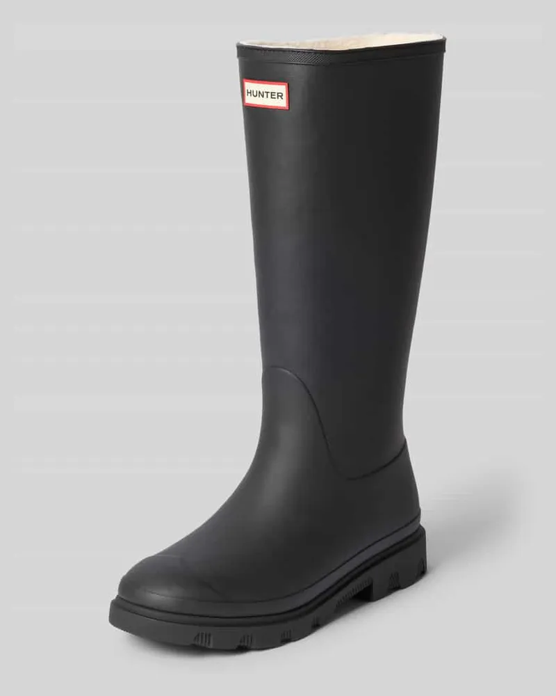 Hunter Stiefel mit Label-Patch Black
