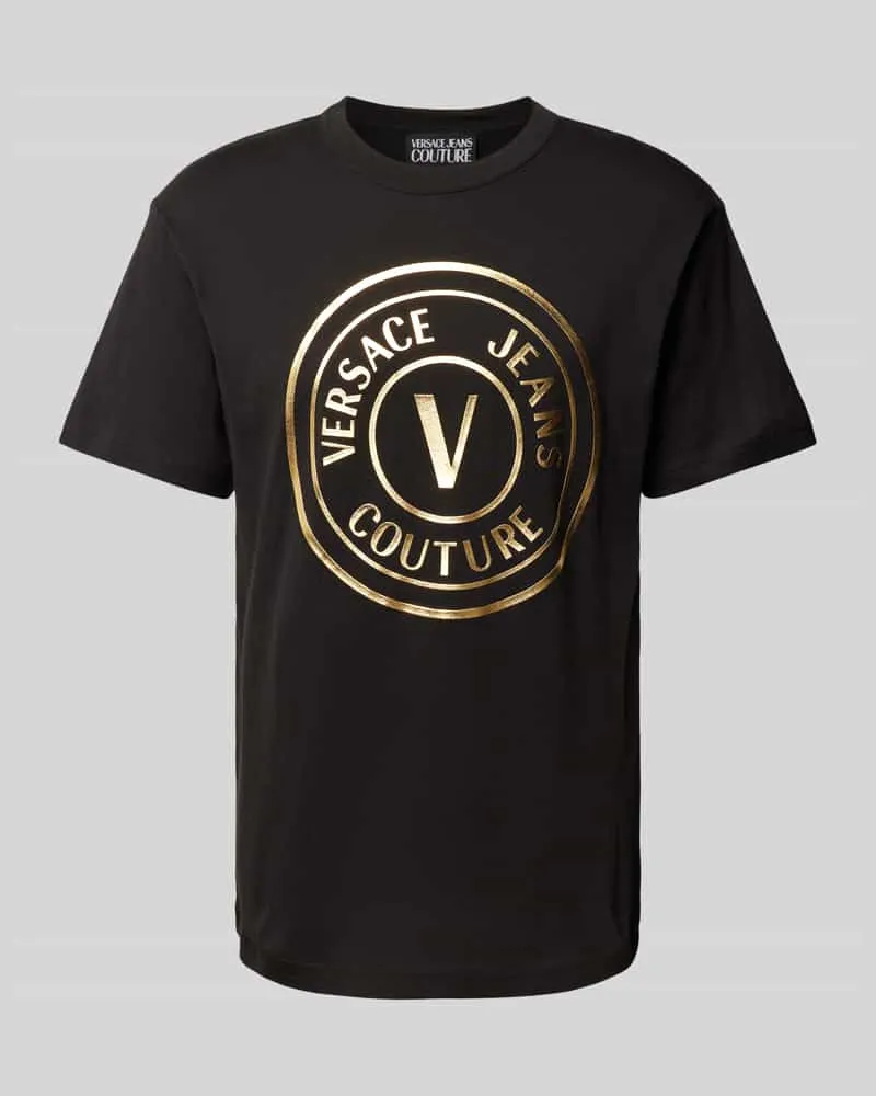 Versace Jeans T-Shirt mit Rundhalsausschnitt Black