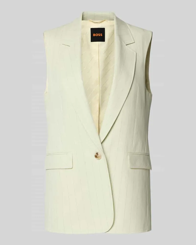 HUGO BOSS Regular Fit Anzugweste mit Leinen-Anteil Modell 'JAKILY Lind