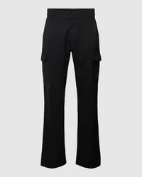 Urban Classics Straight Leg Fit Cargohose in unifarbenem Design Black