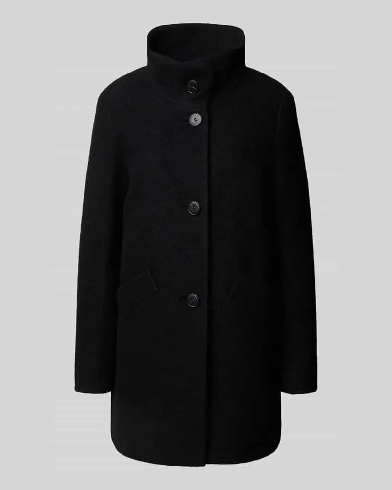 Fuchs Schmitt Kurzmantel mit Stehkragen und Eingrifftaschen Black