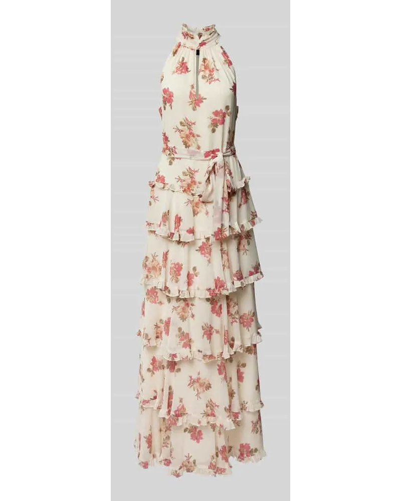 Ralph Lauren Abendkleid mit Rüschen Modell 'SANURA Offwhite