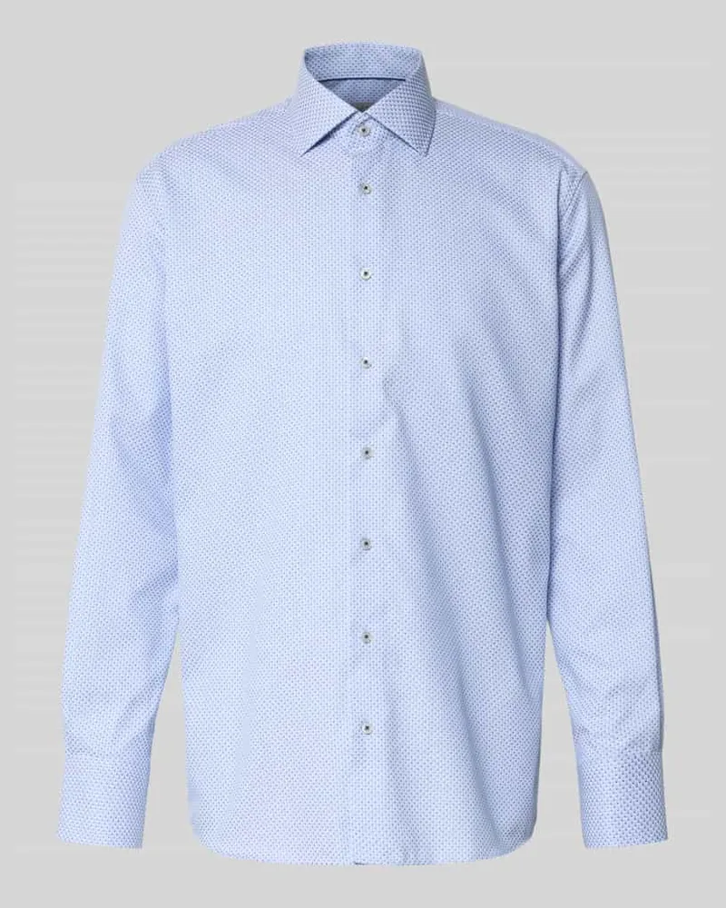 Eterna Modern Fit Business-Hemd mit Kentkragen Bleu