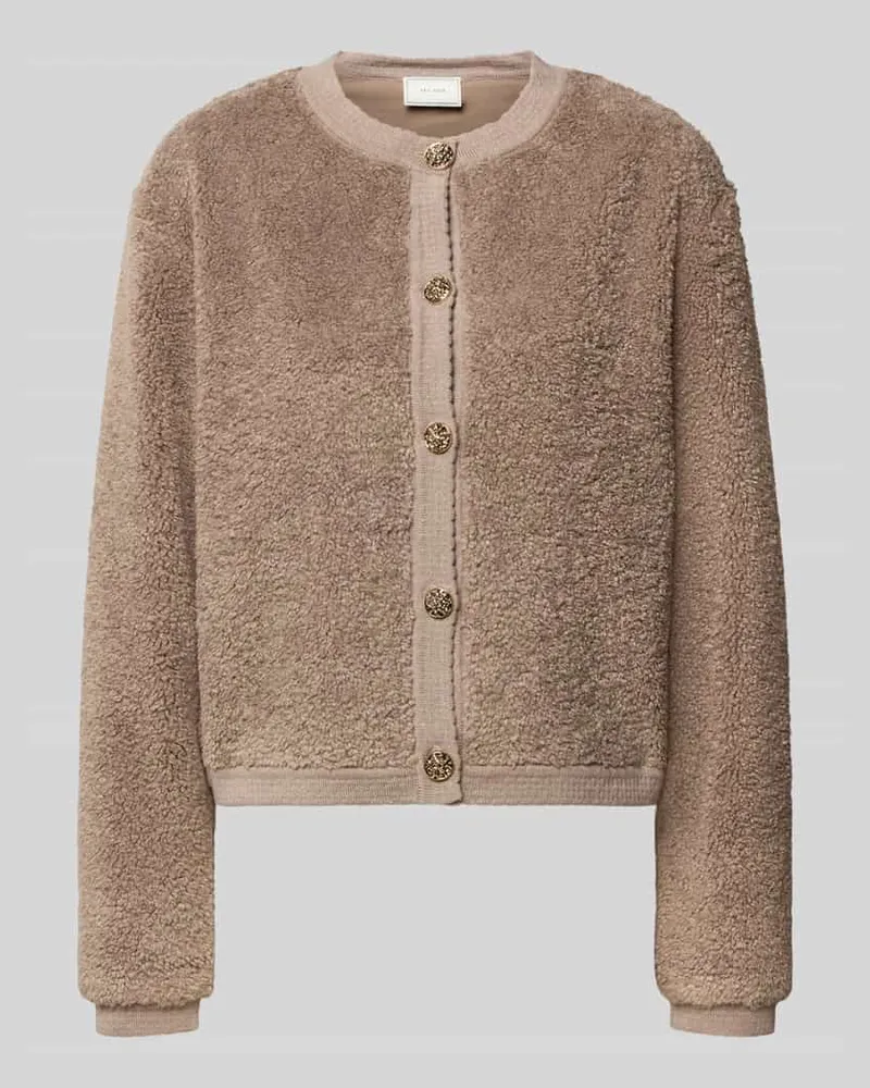 Neo Noir Strickjacke mit Knopfleiste Beige