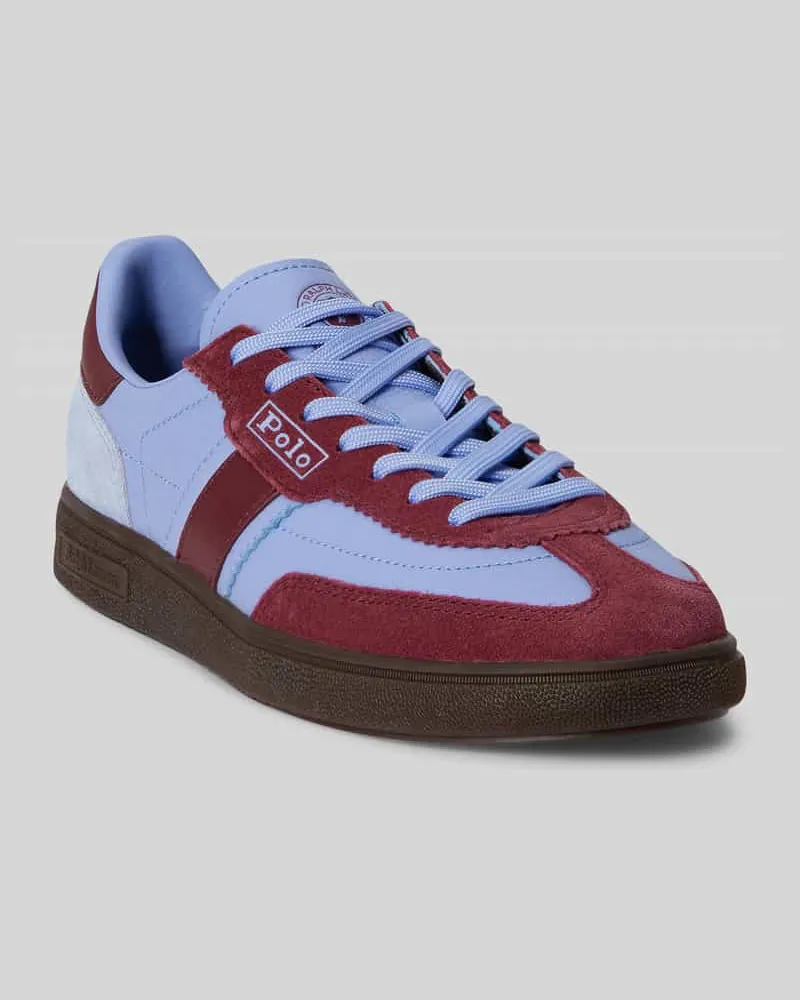 Ralph Lauren Sneaker aus echtem Rindvelours Hellblau
