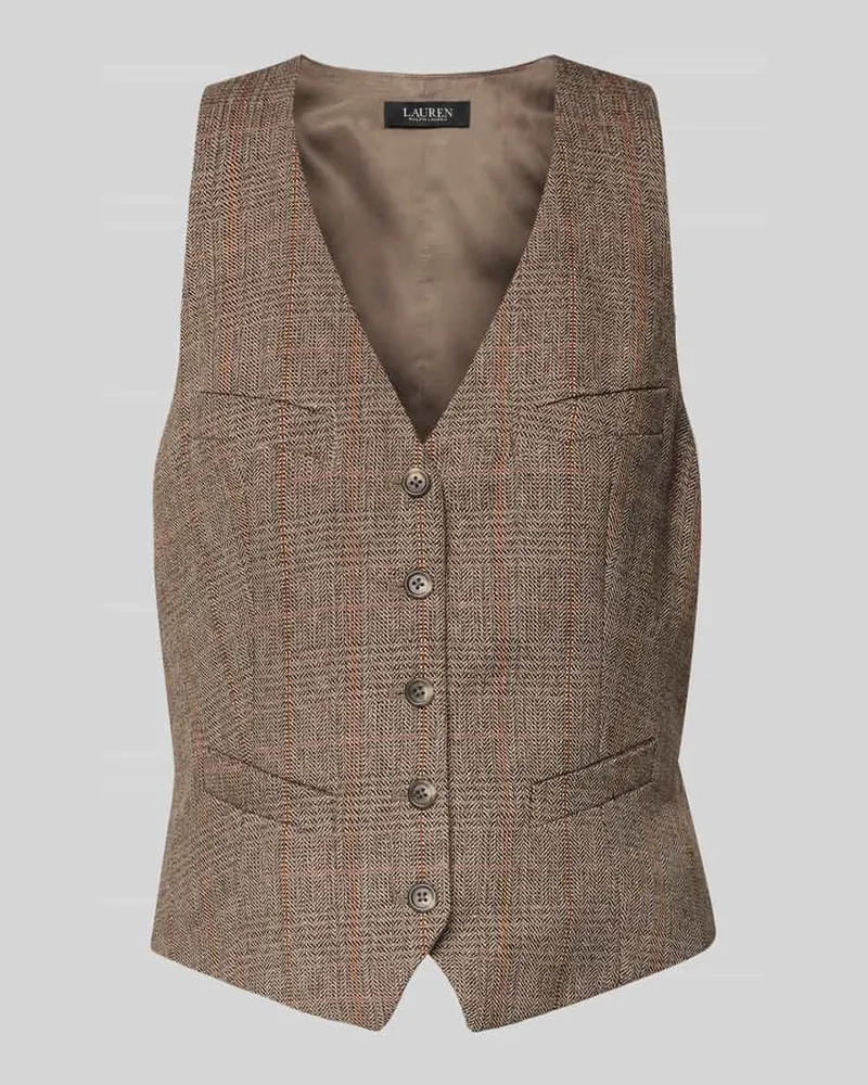 Ralph Lauren Weste mit V-Ausschnitt Beige