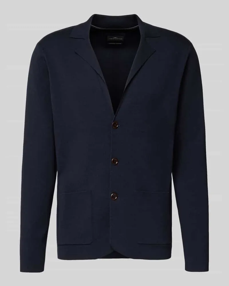 Fynch-Hatton Strickjacke mit Knopfleiste Marine