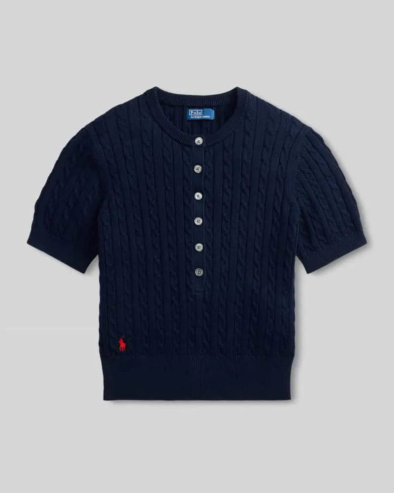 Ralph Lauren Regular Fit Pullover aus reiner Baumwolle Marine