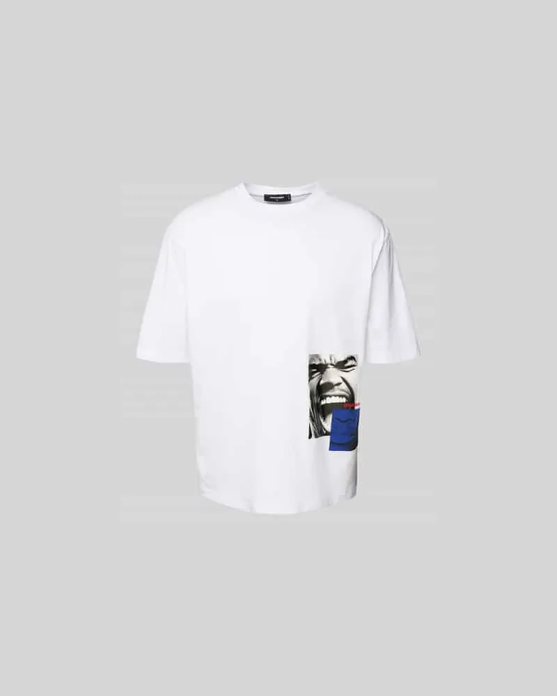 Dsquared2 T-Shirt mit Motiv-Print Weiss