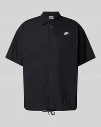 Nike Regular Fit Freizeithemd mit Logo-Stitching Black